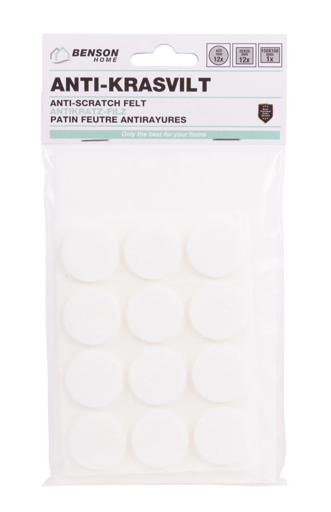 Benson Antikrasvilt Set - 25-delig - Wit - Diverse Maten - Extra Sterk Klevend