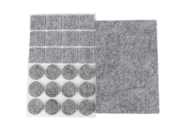 Benson Antikrasvilt Set - 25-delig - Grijs - Diverse Maten - Sterk Klevend