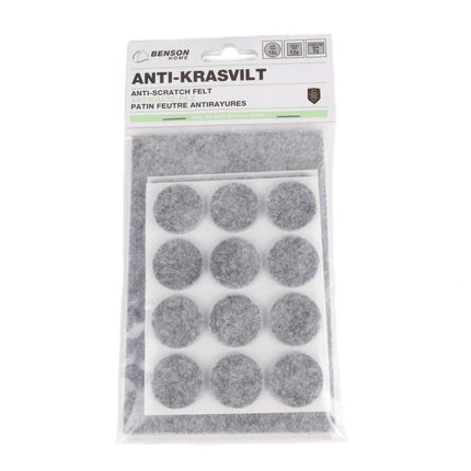 Benson Antikrasvilt Set - 25-delig - Grijs - Diverse Maten - Sterk Klevend