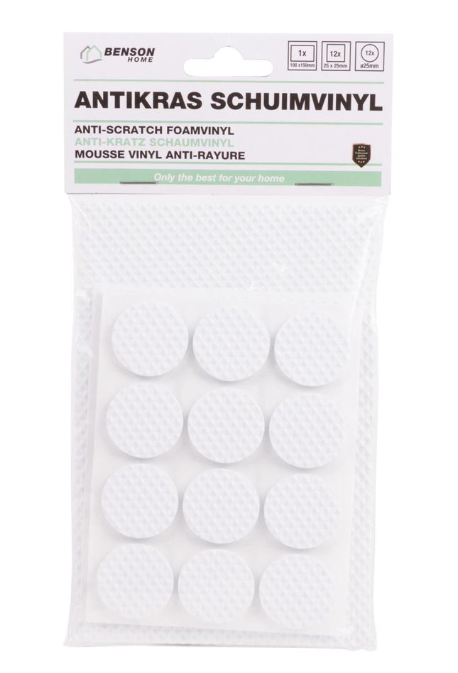 Benson Antikras Startersset - Schuimvinyl EVA - 25-delig - Wit - Zelfklevend