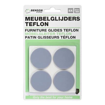 Benson Antikrasvilt Teflon Look - Ø 40 mm - Zelfklevend - 8 stuks