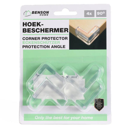 Benson Hoekbeschermers Transparant - 90 Graden - 4 stuks - Kinderveiligheid