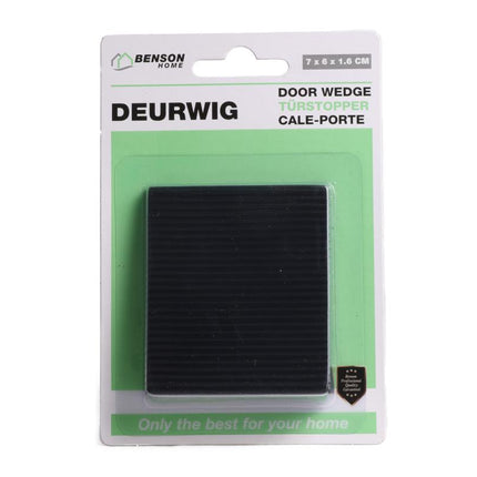 Benson Flexibele Deurwig – Zwart Rubber – 16 mm – Tot 100 kg