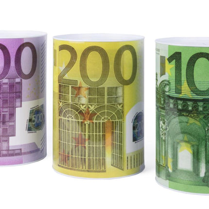 Benson Spaarpot Euro L - Metaal - Ø 14,5 x 20 cm - Verrassingsdesign