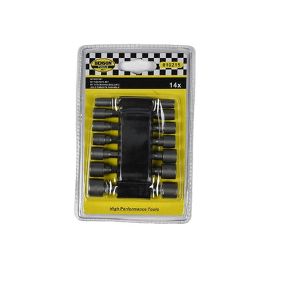 Benson Bit- en Dopset - 14-delig - Metrisch & Inch - Inclusief Houder