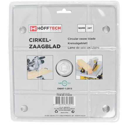 Hofftech Cirkelzaagblad - Ø 185 mm - 24 Tands - Universeel