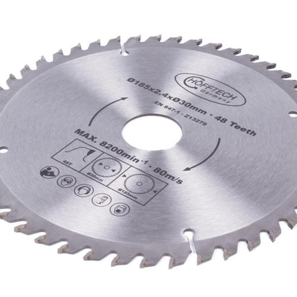 Hofftech Cirkelzaagblad - Ø 185 mm - 48 Tands - Fijne Afwerking