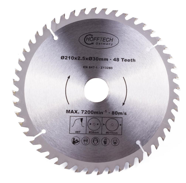 Hofftech Cirkelzaagblad - Ø 210 mm - 48 Tanden - Hardmetaal (HM)