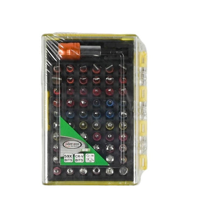 Hofftech Professionele Bitset - 61-delig - Quick-Release Houder - S2 Staal Kwaliteit