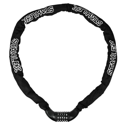 Stahlex Ketting Cijferslot - 7 mm Schakels - 140 cm - Zwart - Instelbaar