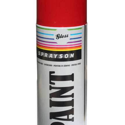 Sprayson Hoogglans Spuitlak RAL 3000 - 400 ml - Professionele Rode Afwerking