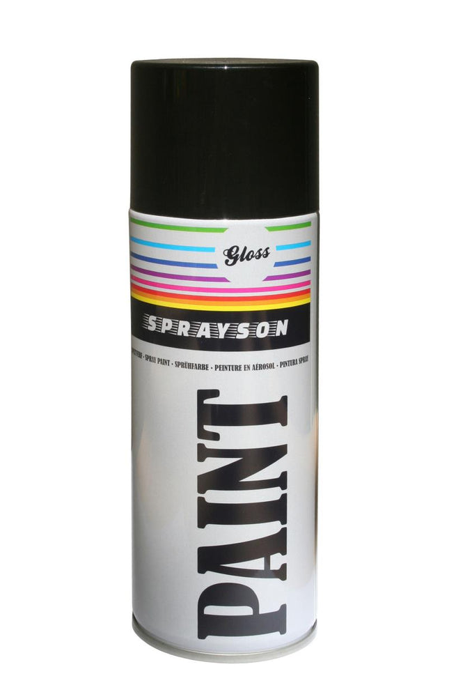 Sprayson Hoogglans Zwarte Spuitlak - RAL 9005 - 400 ml