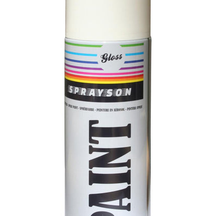 Sprayson Hoogglans Spuitlak RAL 9010 - 400 ml - Professionele Witte Afwerking