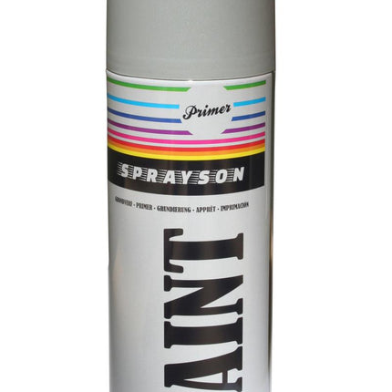 Sprayson Grijze Primer Spuitlak - 400 ml - Hoge Dek- en Vulkracht