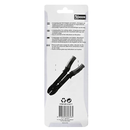 Benson Universele Krimptang - 20 cm - Knippen, Strippen en Krimpen