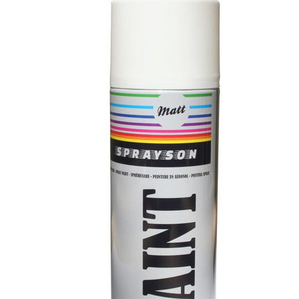 Sprayson Mat Witte Spuitlak - RAL 9010 - 400 ml - Professionele Matte Afwerking