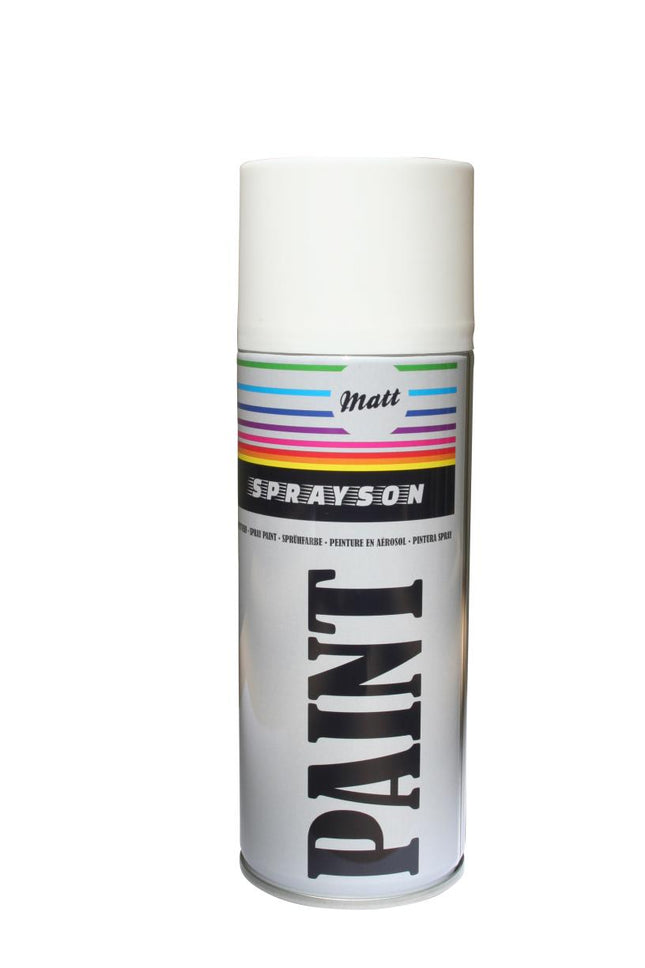 Sprayson Mat Witte Spuitlak - RAL 9010 - 400 ml - Professionele Matte Afwerking