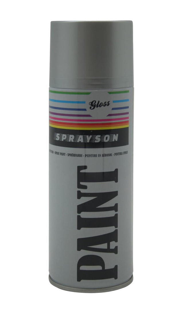 Sprayson Zilveren Spuitlak - 400 ml - Sneldrogend - Voor Diverse Ondergronden