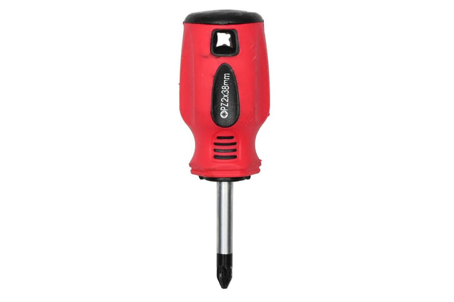 Benson Stubby Pozi Schroevendraaier - PZ2 x 38 mm - Cr-V - Oranje/Zwart