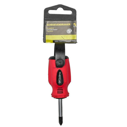 Benson Stubby Pozi Schroevendraaier - PZ2 x 38 mm - Cr-V - Oranje/Zwart