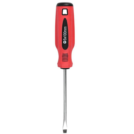 Benson Platte Schroevendraaier - 5 x 100 mm - Cr-V - Rood/Zwart