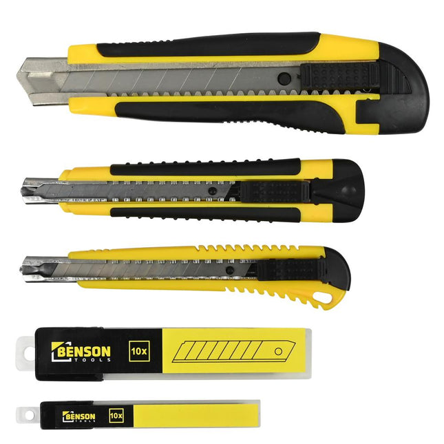 Benson Afbreekmessenset - 26-delig - 9 mm & 18 mm - Inclusief 20 Reservemesjes