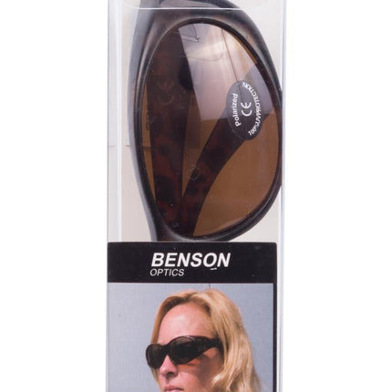 Benson Suncover Overzetzonnebril – Demi Brown – Gepolariseerd – 10-delig