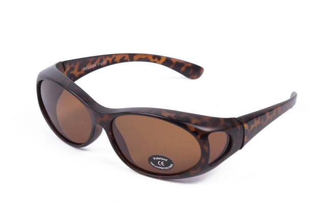 Benson Suncover Overzetzonnebril – Demi Brown – Gepolariseerd – 10-delig