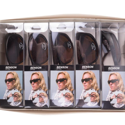 Benson Suncover Overzetzonnebril – Demi Brown – Gepolariseerd – 10-delig
