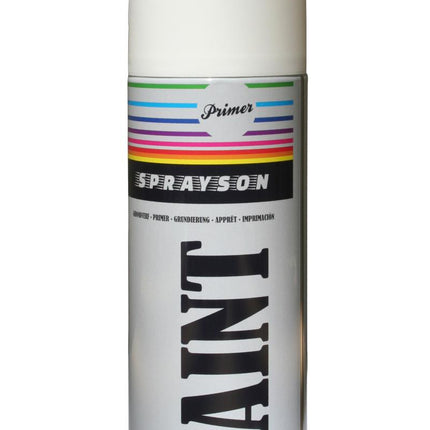 Sprayson Witte Primer Spuitlak - 400 ml - Hoge Dek- en Vulkracht