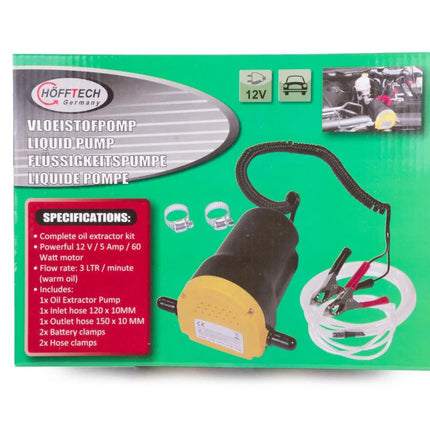 Hofftech Vloeistofpomp 12V - Olie & Diesel - 3 Liter/min - Compleet