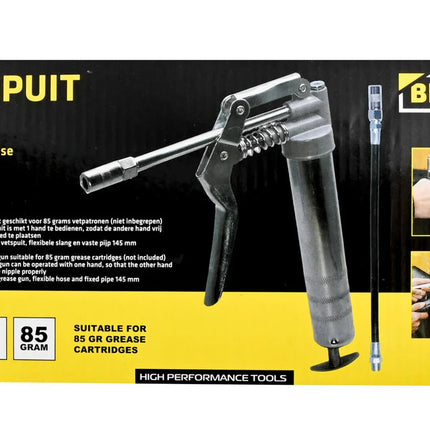 Benson Eenhands Vetspuit Set - 85 Gram - Met Flexibele Slang & Vaste Pijp