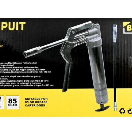 Benson Eenhands Vetspuit Set - 85 Gram - Met Flexibele Slang & Vaste Pijp