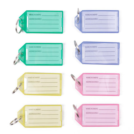 Benson Sleutellabels Easy Click - 8 Stuks - Assorti Kleuren