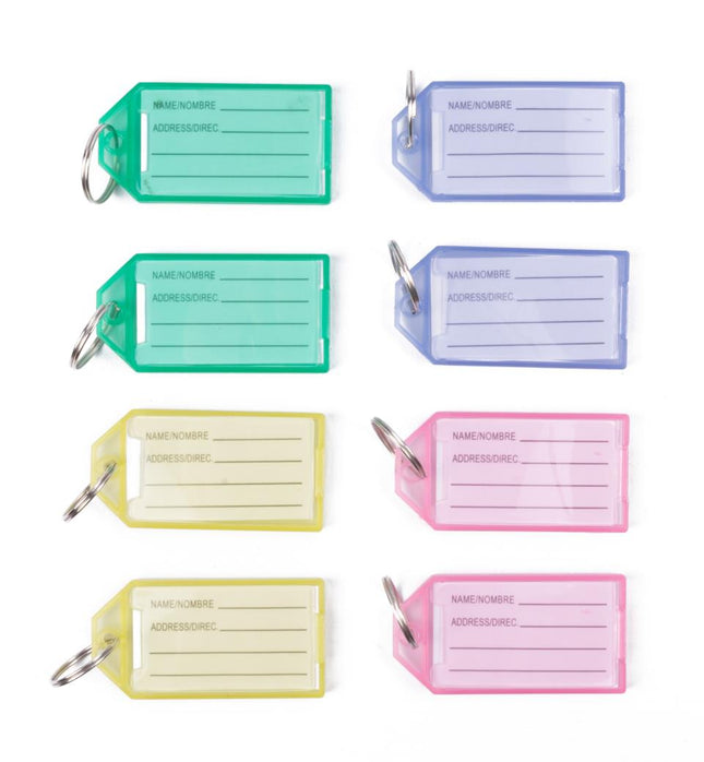 Benson Sleutellabels Easy Click - 8 Stuks - Assorti Kleuren