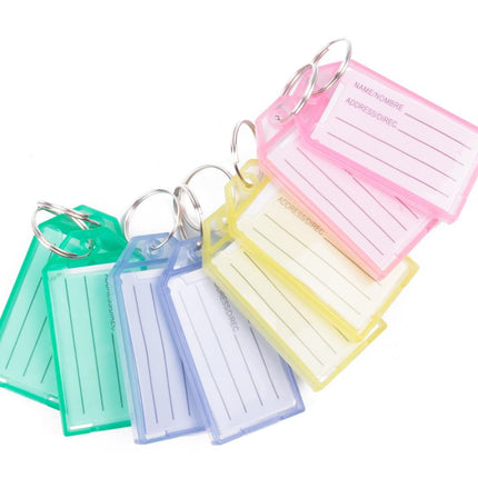 Benson Sleutellabels Easy Click - 8 Stuks - Assorti Kleuren