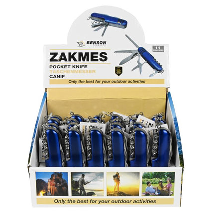 Benson Multifunctioneel Zakmes - 11 Functies - RVS & Aluminium