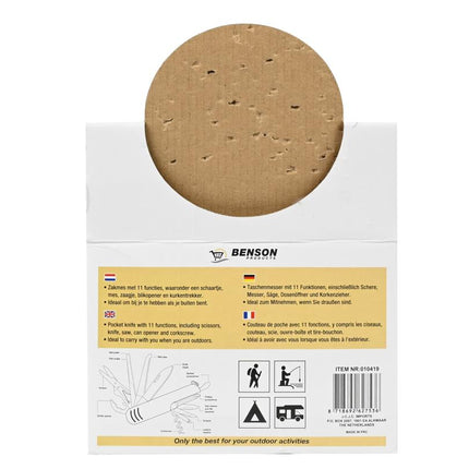Benson Multifunctioneel Zakmes - 11 Functies - RVS & Aluminium