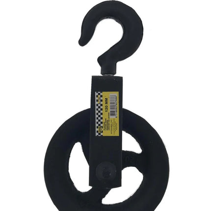 Benson Robuuste Katrol met Hijshaak – Ø 120 mm – Gietijzer – Voor Kabels tot 20 mm