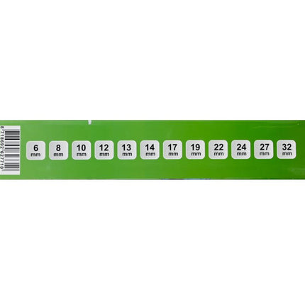 Hofftech Ring-steeksleutelset - 12-delig - 6 t/m 32 mm - Blauwe Gripcoating