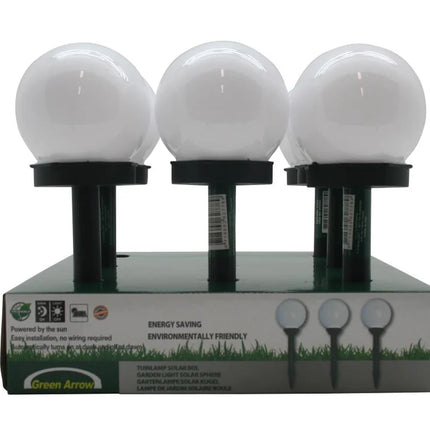 Benson LED Solar Tuinlamp – Bolvormig – Ø 10 cm – Hoogte 23 cm