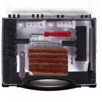 Benson Bandenreparatieset XL – 28-delig – Inclusief 20 Veters – Met Robuuste Meeneemkoffer