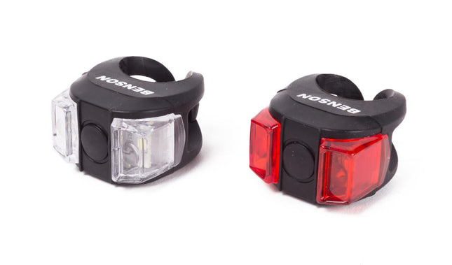 Benson Siliconen LED Fietslampjes - Set van 2 - Waterdicht - Wit & Rood