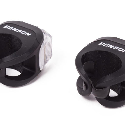 Benson Siliconen LED Fietslampjes - Set van 2 - Waterdicht - Wit & Rood