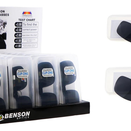Benson Clip-on Zonnebril Display – Flip-up & Gepolariseerd – Dames & Heren