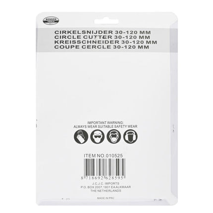 Benson Cirkelsnijder - Ø 30 t/m 120 mm - Hardmetaal - Verstelbaar