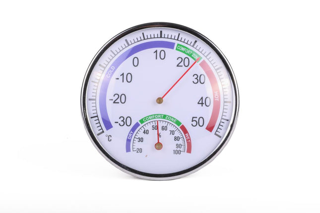 Benson Analoge Thermo- & Hygrometer - Comfortzones - Wit - 12.9 cm