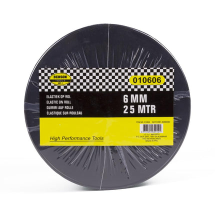 Benson Elastiek 6 mm x 25 Meter - 25 kg Breekkracht - Zeer Rekbaar