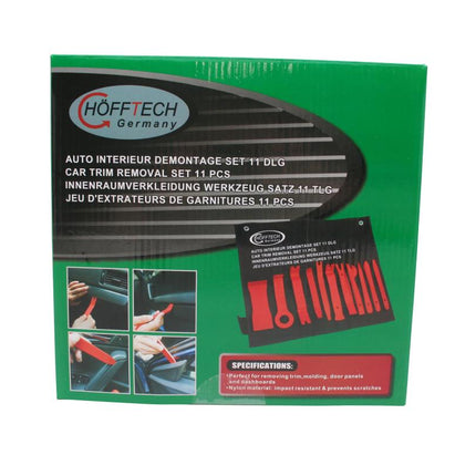 Hofftech Interieur Demontageset – 11-delig – Krasvrij Kunststof – Inclusief Opbergtas