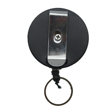 Benson Roller Clip met Trekkoord - 70 cm - Zwart - Pas- & Sleutelhouder